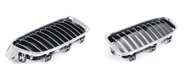 NEW GENUINE BMW 3 SERIES F30 F31 LUXURY LINE KIDNEY GRILLS PAIR SET N/S + O/S