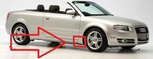 NEW GENUINE AUDI A4 CABRIO 03-09 FRONT FENDER LINING PRIMED RIGHT O/S 8H0853580AGRU