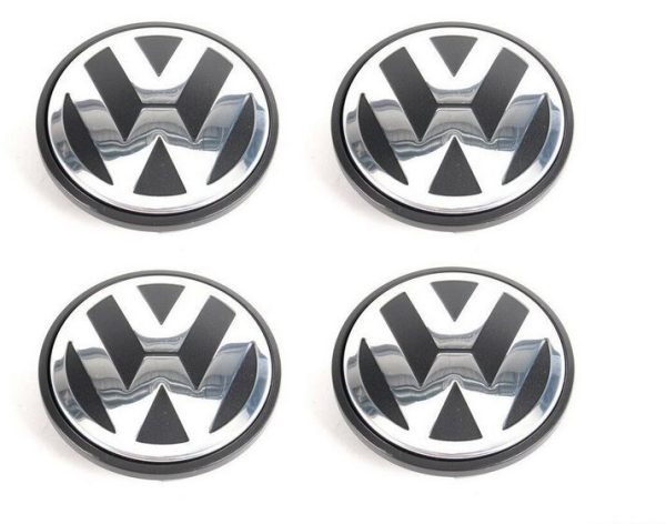 NEW GENUINE VW TRANSPORTER TOUAREG ALLOY WHEEL CENTER HUB CAP LOGO 70MM 4PCS