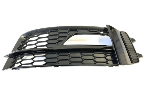 AUDI GENUINE A4 S4 13-16 S-LINE BUMPER N/S LEFT FOG LIGHT GRILL BLACK 8K0807681Q01C