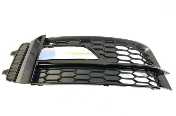 NEW GENUINE AUDI A4 S4 13-16 S-LINE BUMPER O/S RIGHT FOG LIGHT GRILL BLACK 8K0807682T01C