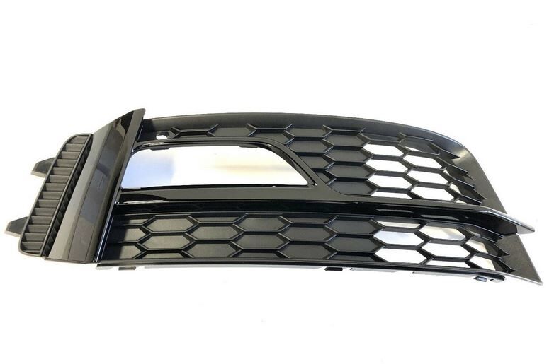 NEW GENUINE AUDI A4 S4 13-16 S-LINE BUMPER O/S RIGHT FOG LIGHT GRILL BLACK 8K0807682T01C