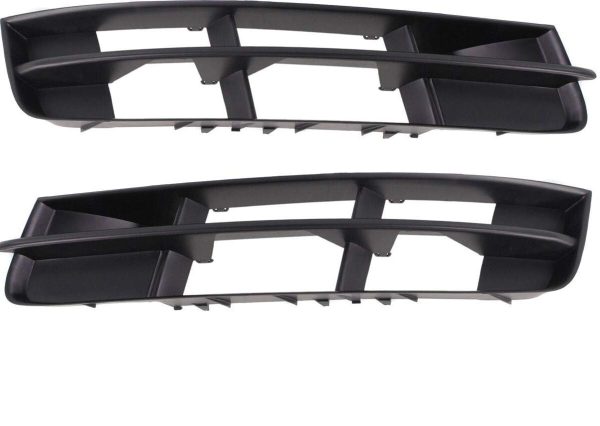NEW GENUINE AUDI Q7 09-15 N/S LEFT O/S RIGHT FRONT BUMPER LOWER GRILL BLACK SET