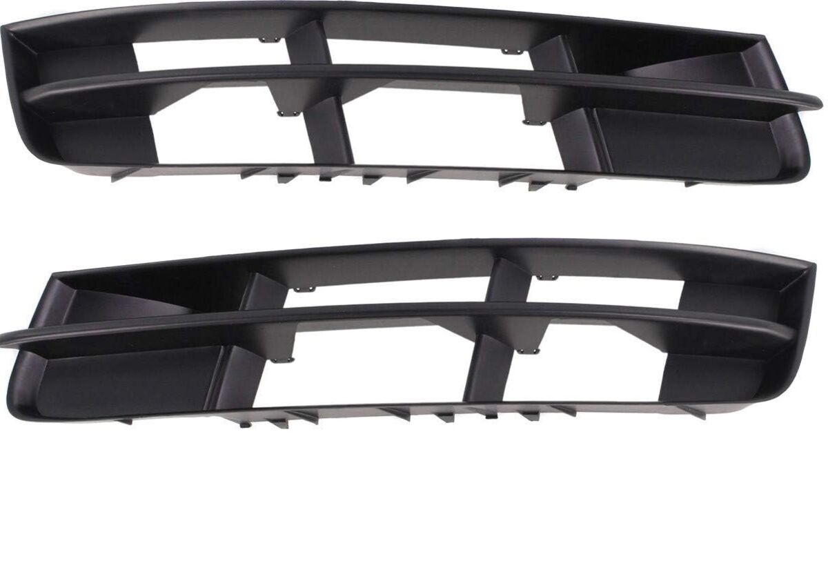 NEW GENUINE AUDI Q7 09-15 N/S LEFT O/S RIGHT FRONT BUMPER LOWER GRILL BLACK SET