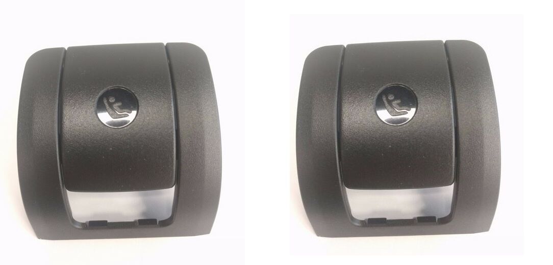 BMW NEW GENUINE 5 F11 TOURING 10-16 REAR SEAT BLACK ISOFIX MOUNT COVER 2PCS PAIR