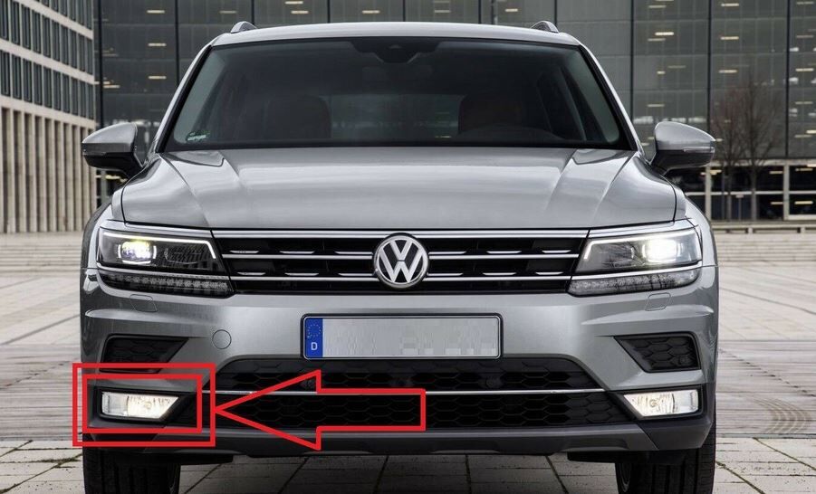 NEW GENUINE VW TOUAREG 15-17 FRONT BUMPER O/S RIGHT LOWER FOG LIGHT GRILL PRIMED 7P6807490HGRU - Image 2
