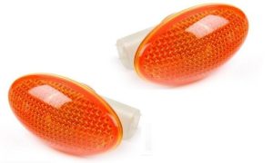 NEW MINI GENUINE R50 R52 R53 FENDER MOUNTED TURN SIGNAL INDICATOR YELLOW PAIR 63137166013