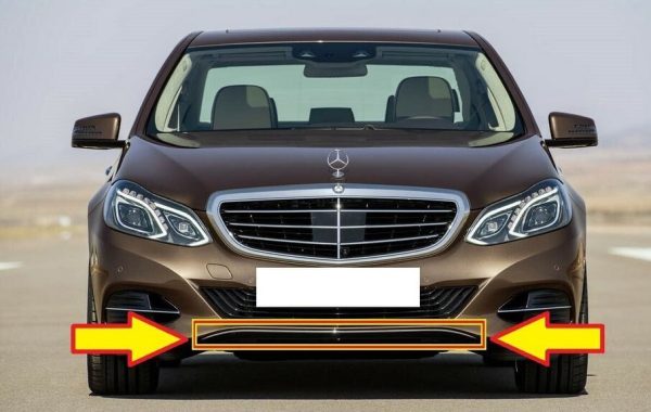 NEW GENUINE MERCEDES MB E W212 AVANTGARDE FRONT BUMPER CENTER CHROME MOLDING - Image 4