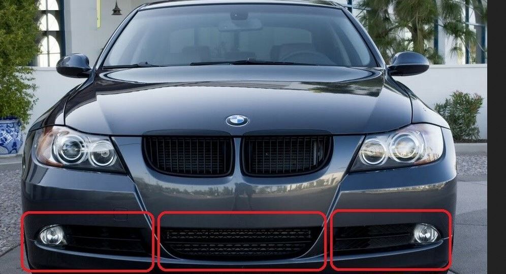 BMW NEW GENUINE 3 E90 E91 PETROL 316i 318i FRONT BUMPER LOWER CLOSED GRILLE SET - Image 4