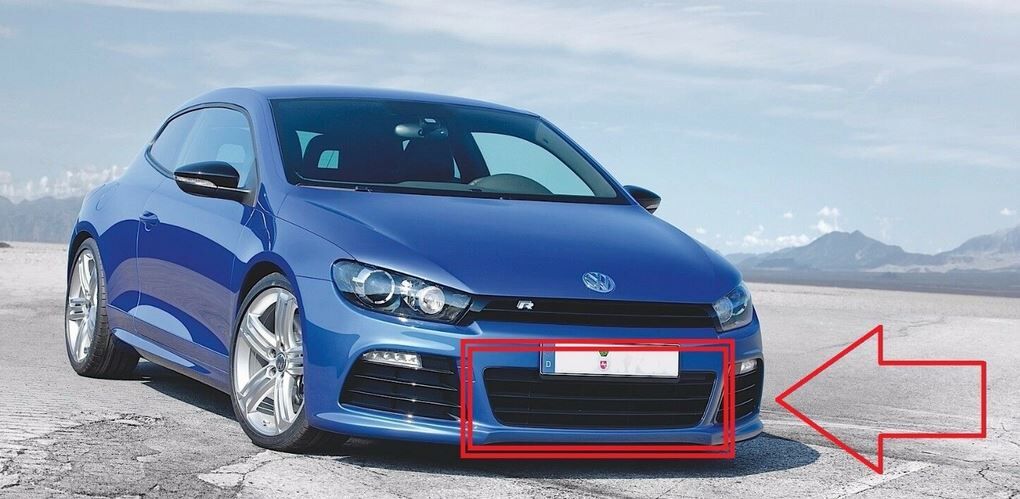 NEW GENUINE VW SCIROCCO R 09-14 FRONT BUMPER CENTRE LOWER GRILL 1K8853677A 041 - Image 2