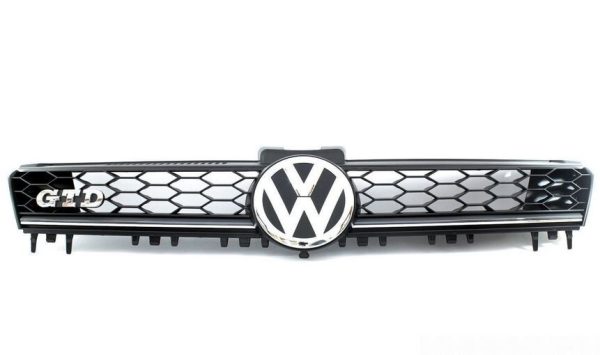 NEW GENUINE VW GOLF GTD MK7 2013-2016 FRONT UPPER CENTER GRILL BLACK 5G0853651AKBTV