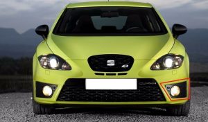 NEW GENUINE SEAT LEON CUPRA FR 06-13 FRONT N/S LEFT FOG LIGHT GRILL BLACK 1P0853665P9B9