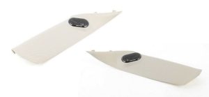 MINI NEW F55 A PILLAR PANEL WITH TWEETER SPEAKER COVER PAIR SET SATELLITE GRAY
