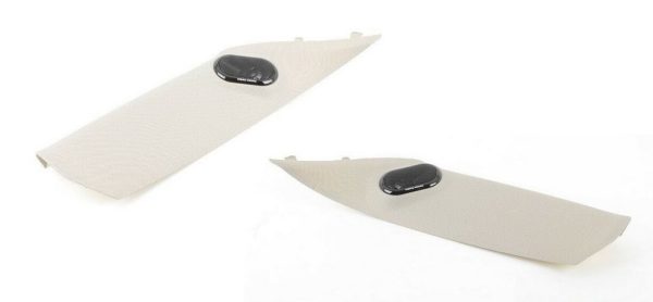 MINI NEW F55 A PILLAR PANEL WITH TWEETER SPEAKER COVER PAIR SET SATELLITE GRAY