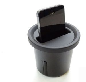 NEW GENUINE VW UP! 12-17 SKODA CITIGO 12-17 BLACK MOBILE PHONE HOLDER 1ST857953A9B9