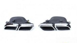 NEW GENUINE MERCEDES BENZ C CLASS W205 AMG EXHAUST PIPE COVERS LEFT RIGHT SET