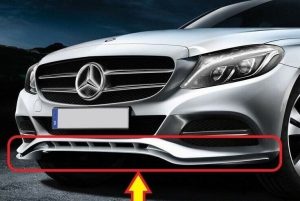 NEW GENUINE MERCEDES BENZ C CLASS W205 AMG FRONT BUMPER LOWER SPOILER LIP PRIMED A2058800008