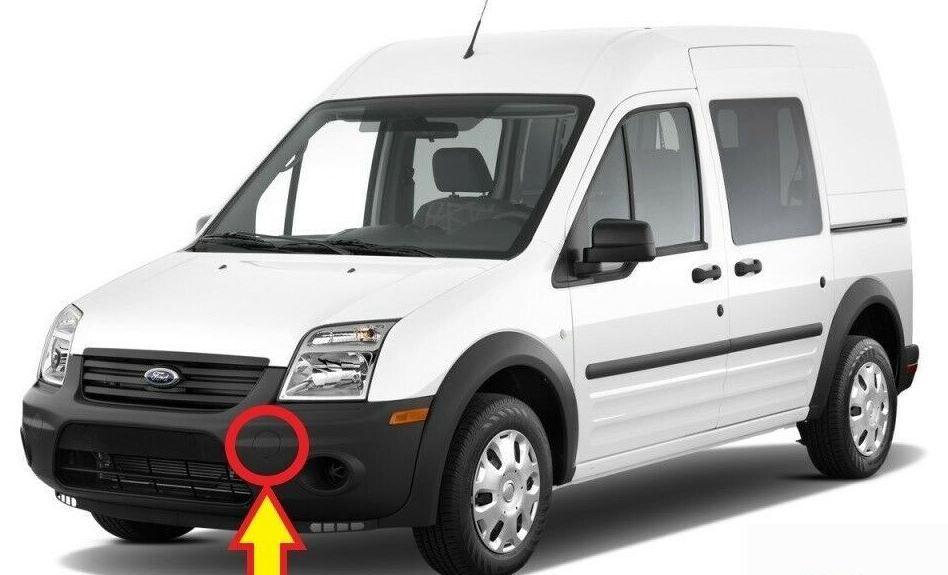 NEW GENUINE FORD TRANSIT CONNECT 09-13 FRONT BUMPER GREY TOW HOOK CAP LEFT N/S 5028673 - Image 3