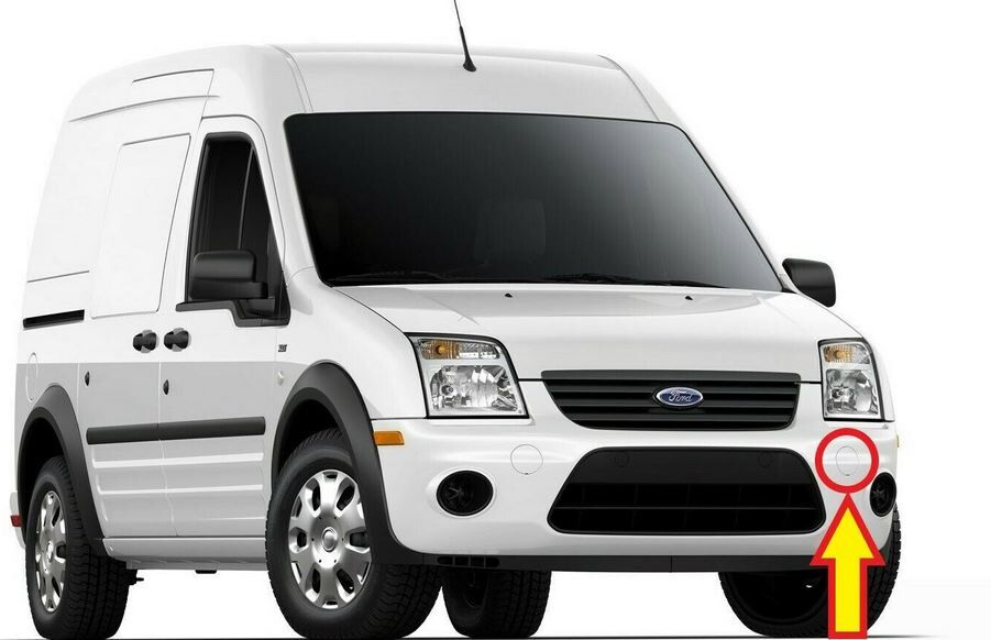 NEW GENUINE FORD TRANSIT CONNECT FRONT BUMPER PRIMED TOW HOOK CAP LEFT N/S 5040833 - Image 3