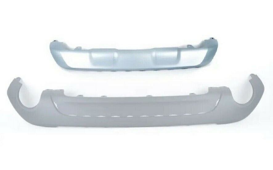 NEW GENUINE BMW X1 F48 X LINE REAR BUMPER DIFFUSER WITH SILVER TRIM SET