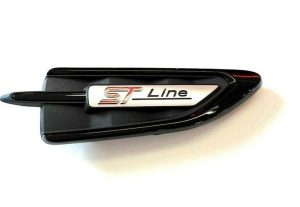 NEW GENUINE FORD KUGA 17- FRONT WING CARBON BLACK ST LINE BADGE EMBLEM RIGHT O/S 2230514