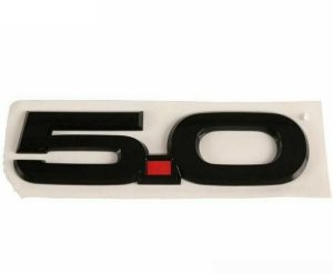 NEW GENUINE FORD MUSTANG 17- FRONT FENDER BLACK 5.0 INSCRIPTION BADGE LEFT N/S 1912898