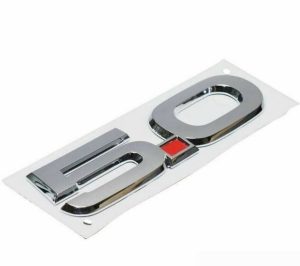 NEW GENUINE FORD MUSTANG 15- FRONT FENDER CHROME 5.0 INSCRIPTION BADGE LEFT N/S 5311263