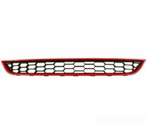 NEW GENUINE FORD FIESTA 14- FRONT BUMPER CENTER LOWER GRILLE GLOSSY RED SURROUND 2040998