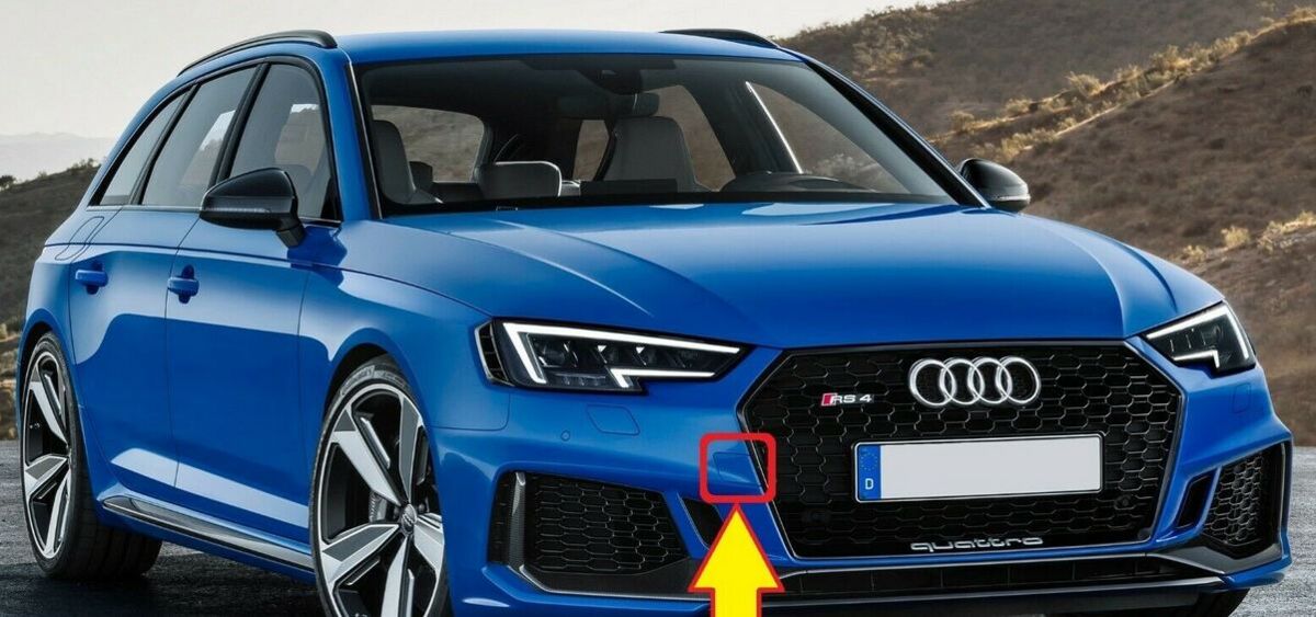 NEW GENUINE AUDI RS4 2018- FRONT BUMPER TOW HOOK COVER CAP PRIMED 8W0807241CGRU