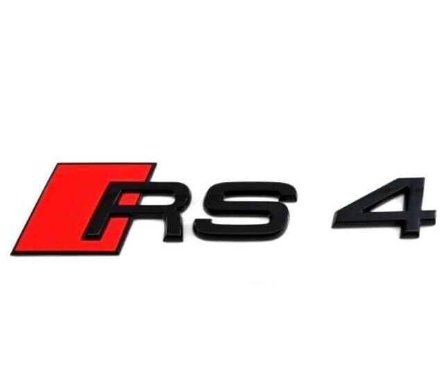 NEW GENUINE AUDI RS4 2018- REAR TRUNK BOOT BLACK RS4 BADGE EMBLEM 8W9853740T94