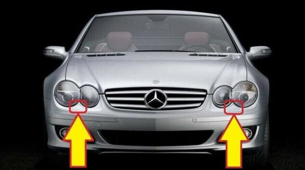 NEW GENUINE MERCEDES BENZ SL CLASS R230 HEADLIGHT WASHER COVER CAP LEFT RIGHT - Image 3
