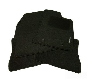 NEW GENUINE FORD FIESTA 01-08 FRONT AND REAR BLACK CONTOUR FLOOR MATS SET RHD 1314326