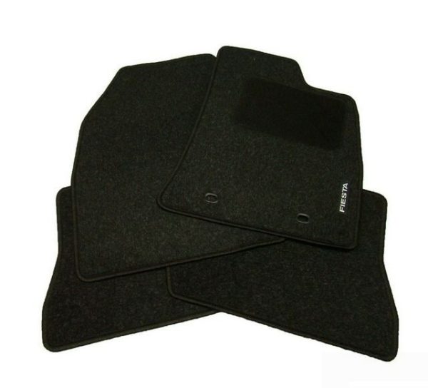 NEW GENUINE FORD FIESTA 01-08 FRONT AND REAR BLACK CONTOUR FLOOR MATS SET RHD 1314326