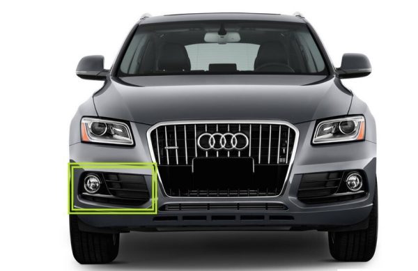 NEW GENUINE AUDI Q5 2013-2016 FRONT O/S RIGHT BUMPER GRILL FOG LIGHT BLACK 8R0807682JBJI - Image 4