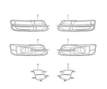 NEW GENUINE AUDI A6 ALLROAD 15-18 FRONT BUMPER RIGHT LEFT AIR GUIDE GRILL SET - Image 3
