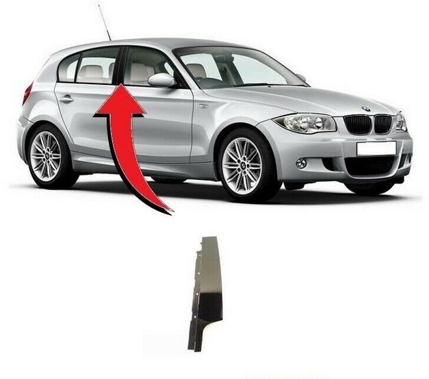 NEW BMW GENUINE 1 SERIES E87 FINISHER WINDOW FRAME B-PILLAR FRONT DOOR COVER 51337068100