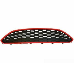 NEW GENUINE FORD FIESTA 14- FRONT BUMPER CENTER MAIN GRILLE GLOSSY RED SURROUND 1865992