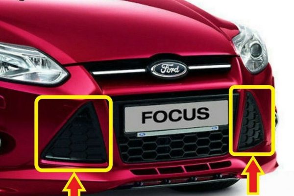 NEW GENUINE FORD FOCUS 11-15 FRONT BUMPER HIGH GLOSS HONEY COMB GRILLE PAIR SET 1759890 - Image 3