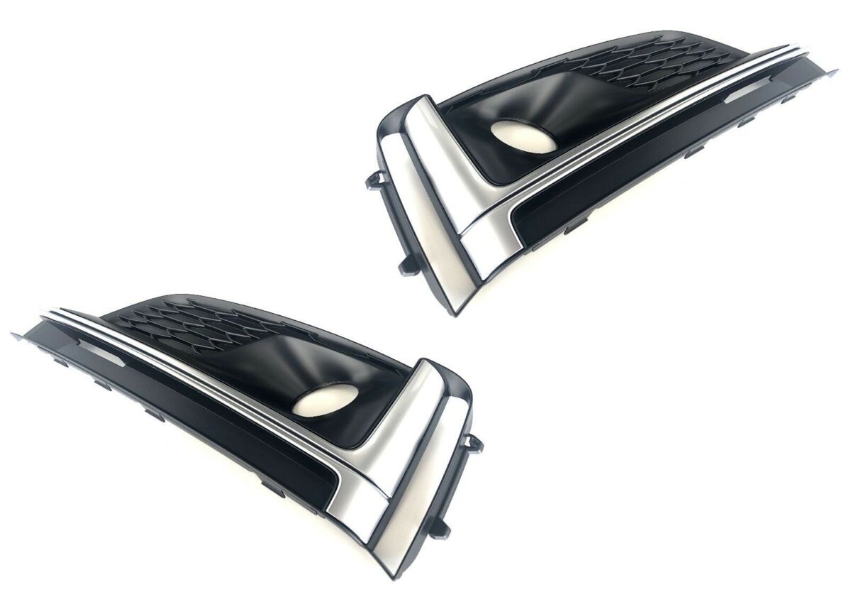 NEW GENUINE AUDI S5 2017-2018 FRONT BUMPER O/S RIGHT N/S LEFT FOG GRILL SET