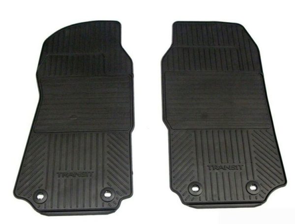 NEW GENUINE FORD TRANSIT MK6 MK7 FRONT BLACK RUBBER FLOOR MATS 1446492