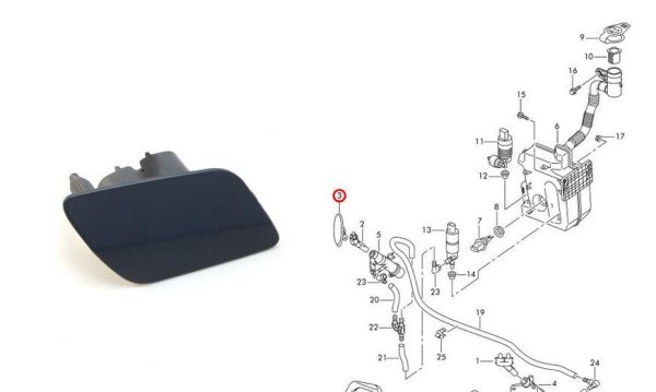 NEW SEAT LEON II FR 2012 - 2018 FRONT HEADLIGHT WASHER RIGHT O/S 1P0807754AGRU - Image 2