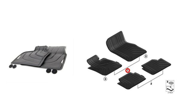 NEW GENUINE BMW X5 X6 SERIES F15 F16 FROONT ALL-WEATHER FLOOR MATS LHD 51472458439 - Image 7