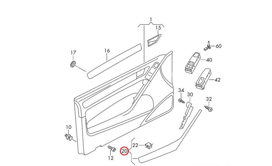 NEW GENUINE VW GOLF MK6 09-13 FRONT PULL HANDLE TRIMS PAIR SET N/S + O/S - Image 2