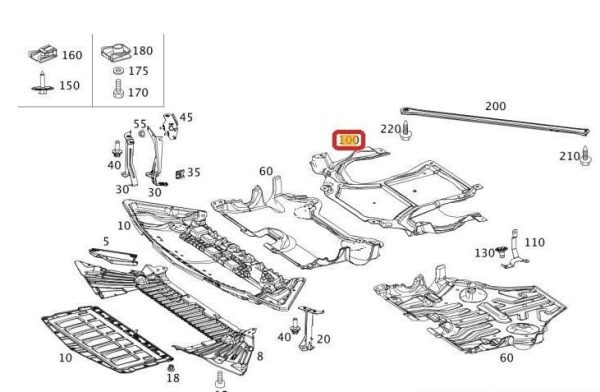 NEW GENUINE MERCEDES BENZ MB C CLASS C63 AMG W204 REAR UNDERBODY COVER TRIM A2045243030 - Image 2