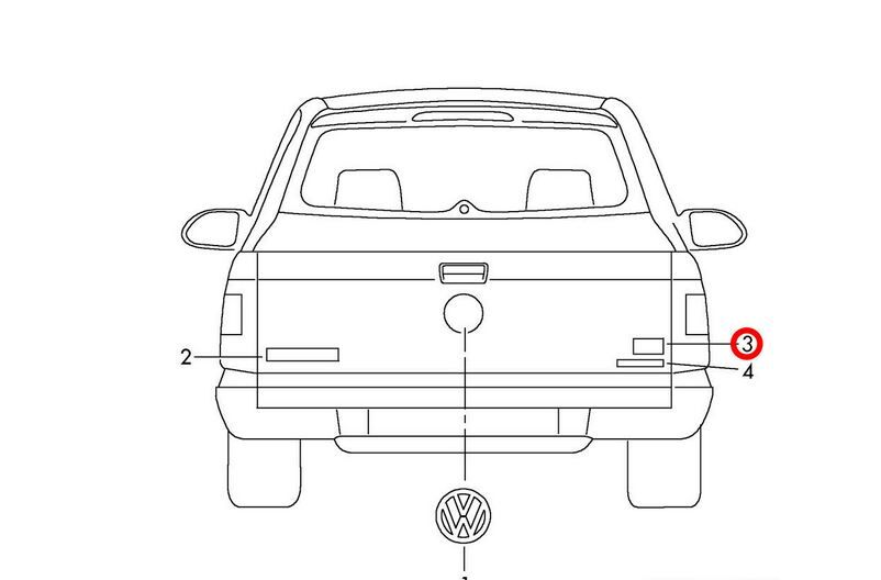 NEW GENUINE VW AMAROK 2010 - 2017 REAR BOOT LID TSI BADGE EMBLEM 2H0853675GQF - Image 2