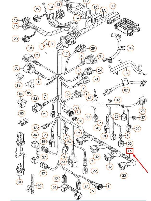 NEW GENUINE AUDI A4 B7 Ignition Coil Cable Guide 8E0971824J - Image 2