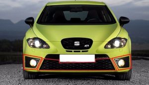 NEW GENUINE SEAT LEON CUPRA FR 06-13 FRONT BUMPER GRILLS AND LOWER TRIM SET