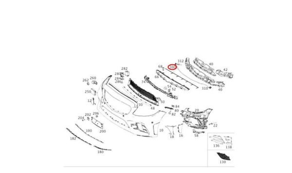 NEW GENUINE MERCEDES BENZ C W205 FRONT ELECTRICAL WIRING HARNESS A2055402041 - Image 2