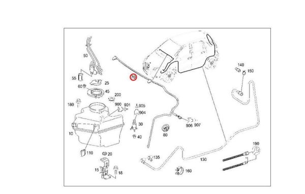 NEW GENUINE MERCEDES BENZ A CLASS W169 FRONT WASHER JETS AND HOSE A1698600192 - Image 2
