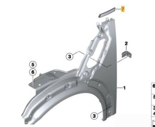 NEW GENUINE MINI COUNTRYMAN R60 PACEMAN R61 FRONT SIDE PANEL MOULDING RIGHT O/S 51139810466 - Image 3